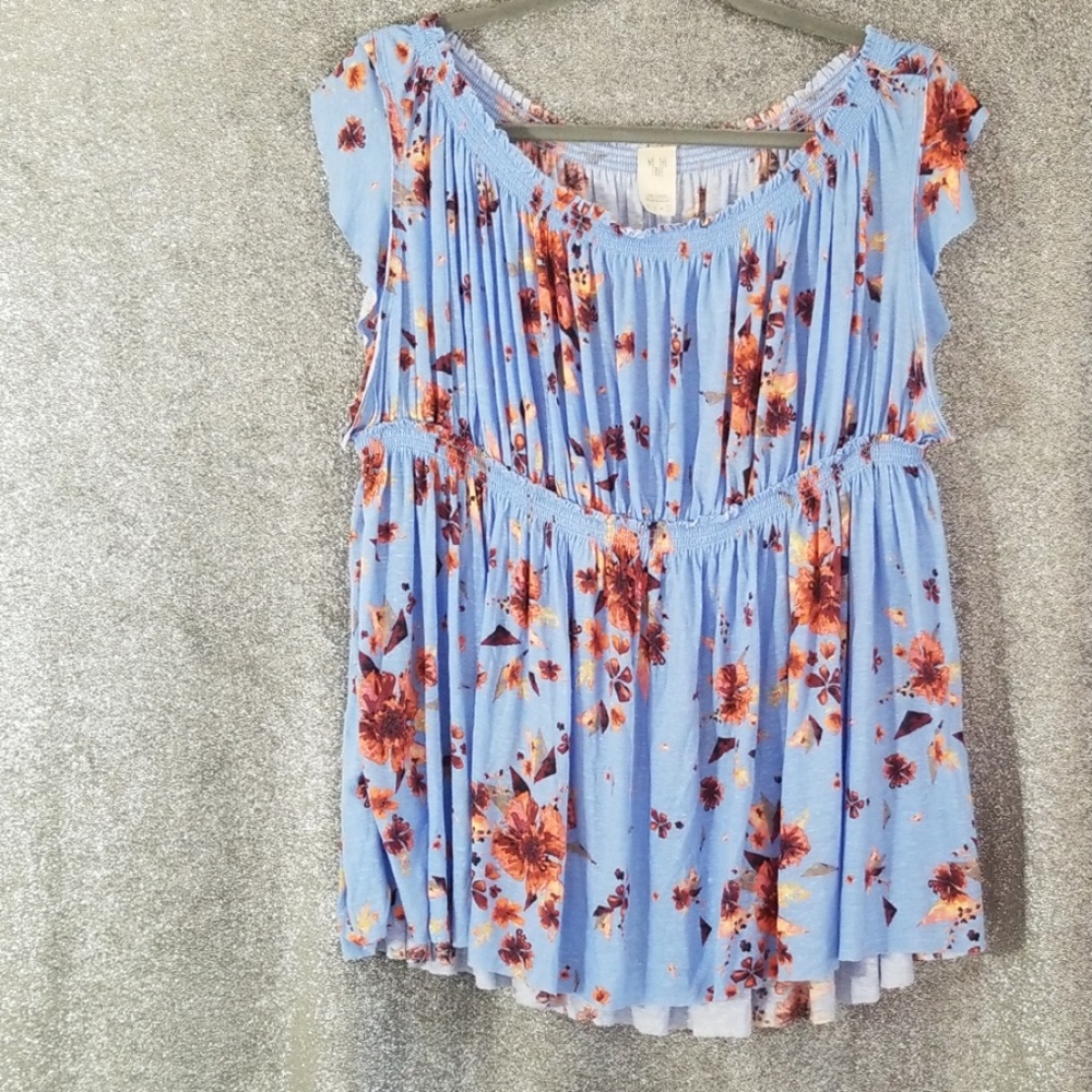 We the free by free people sky blue floral top